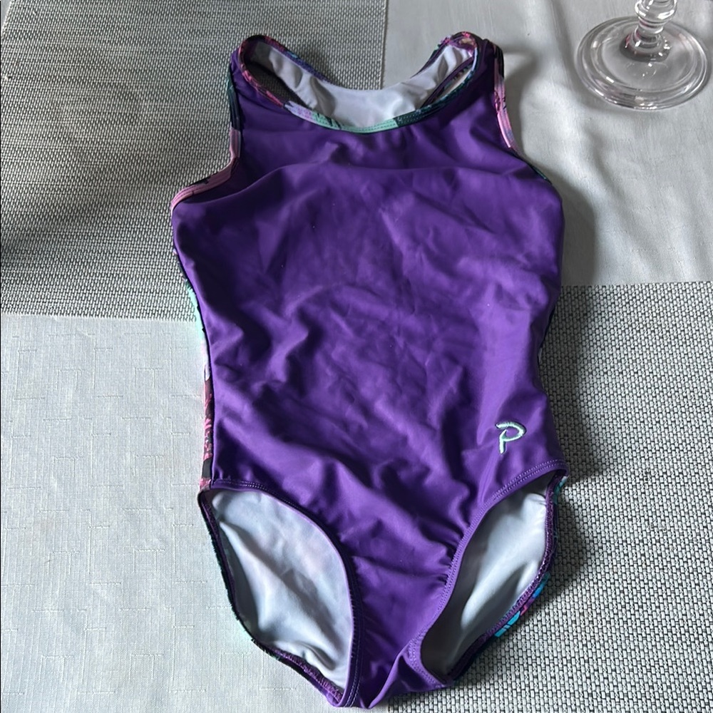 Purple gymnastics leotard